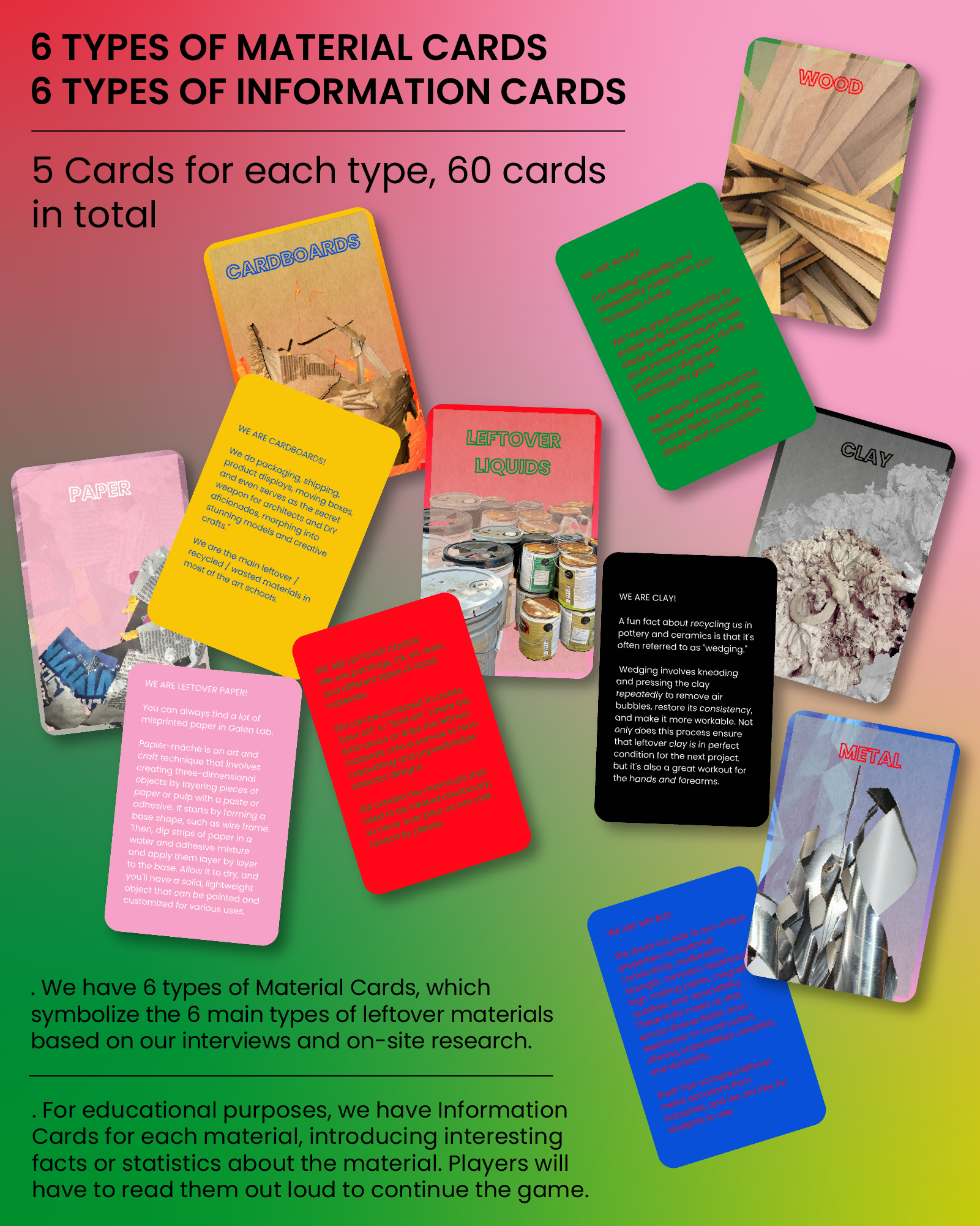 material cards